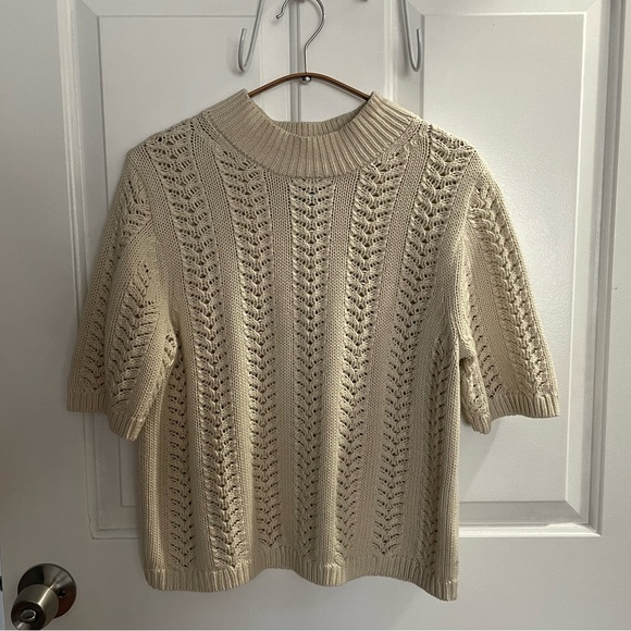 Pointelle Mockneck Sweater - Picture 3 of 5